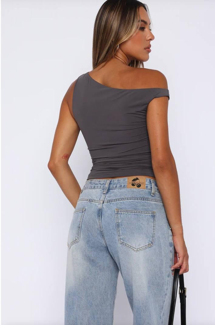 Tilted Grey Top
