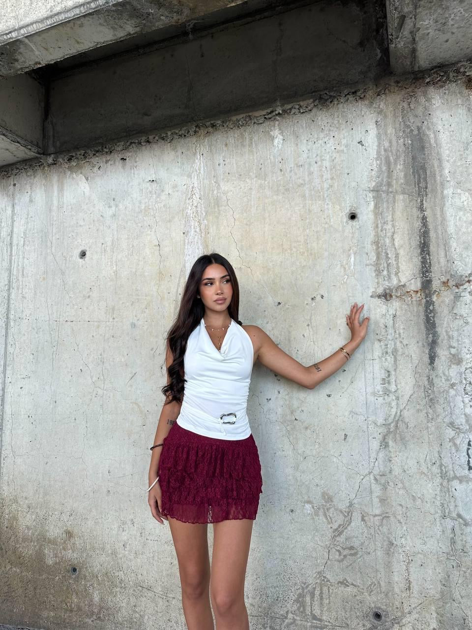 Waterfall Top in White