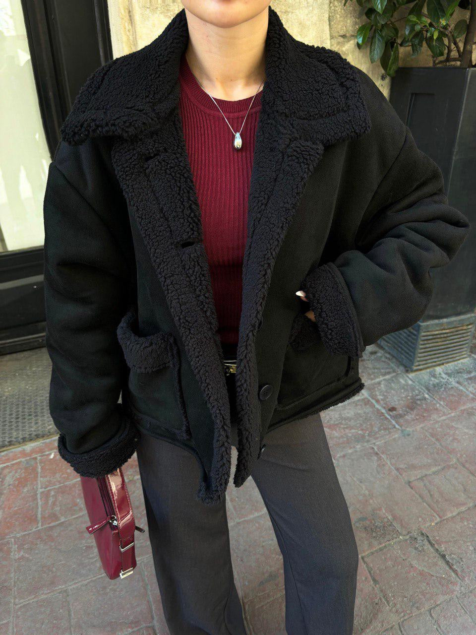 Teddy Black Jacket