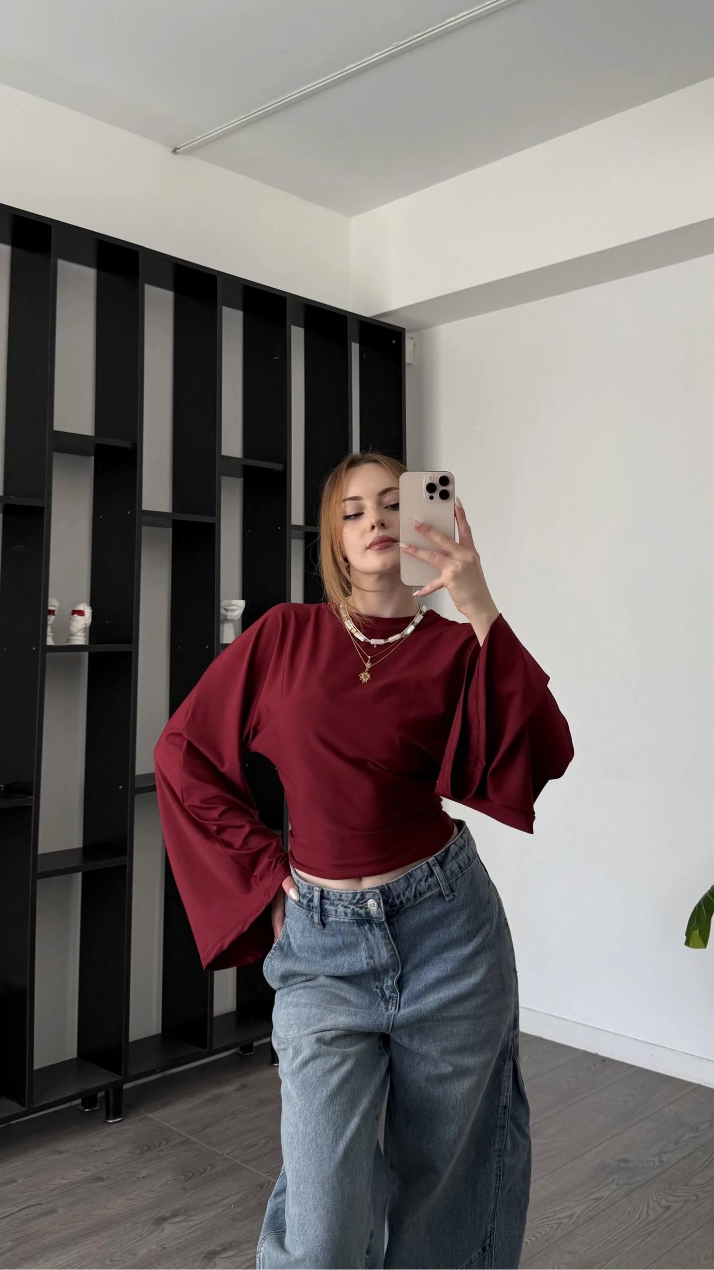 Snatched Top in Burgundy