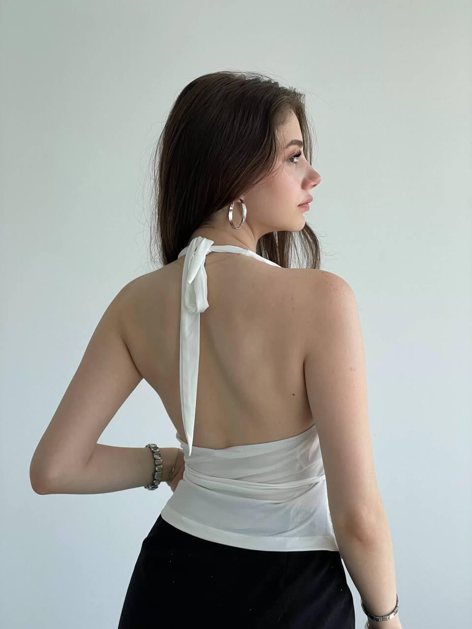 Waterfall Top in White
