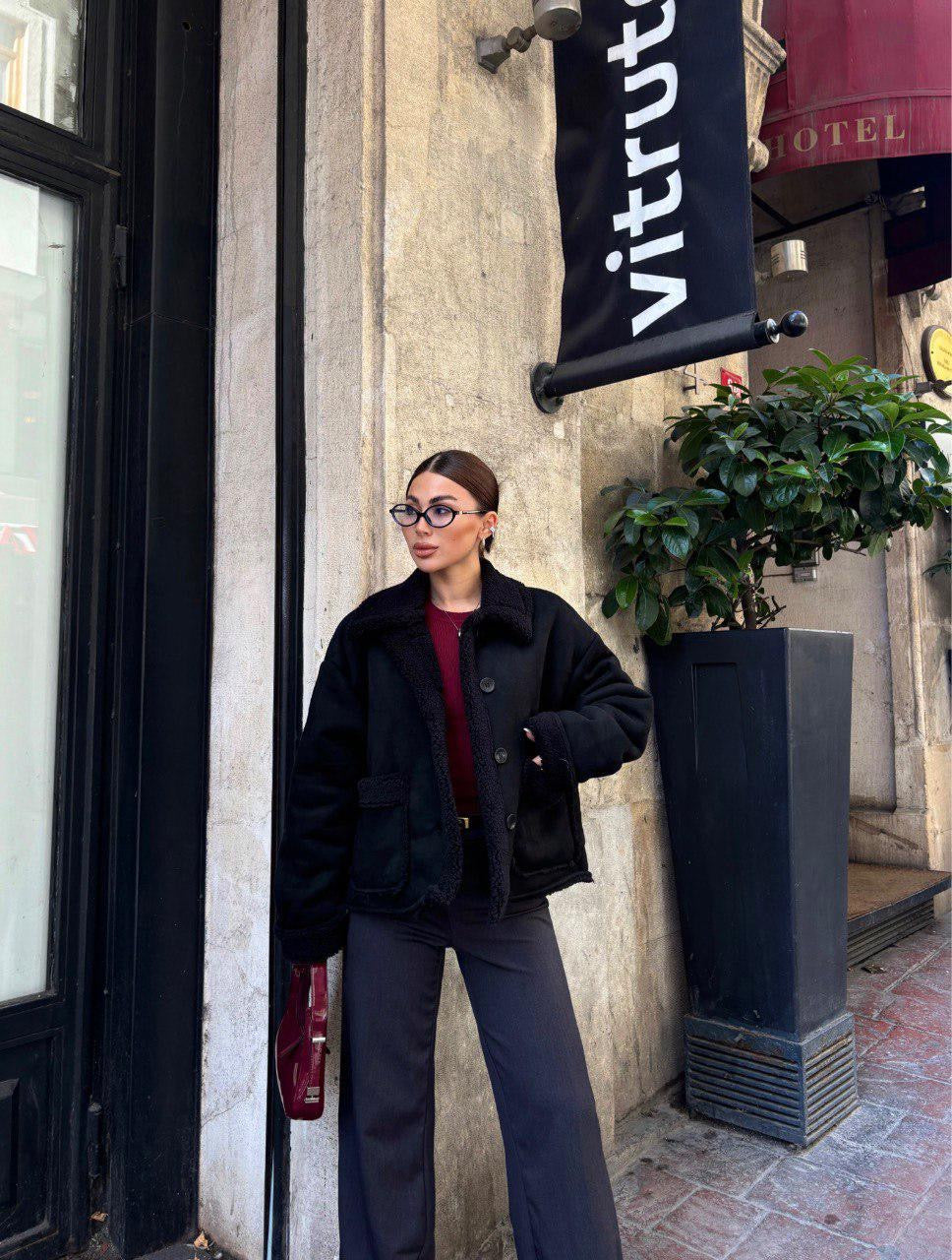 Teddy Black Jacket