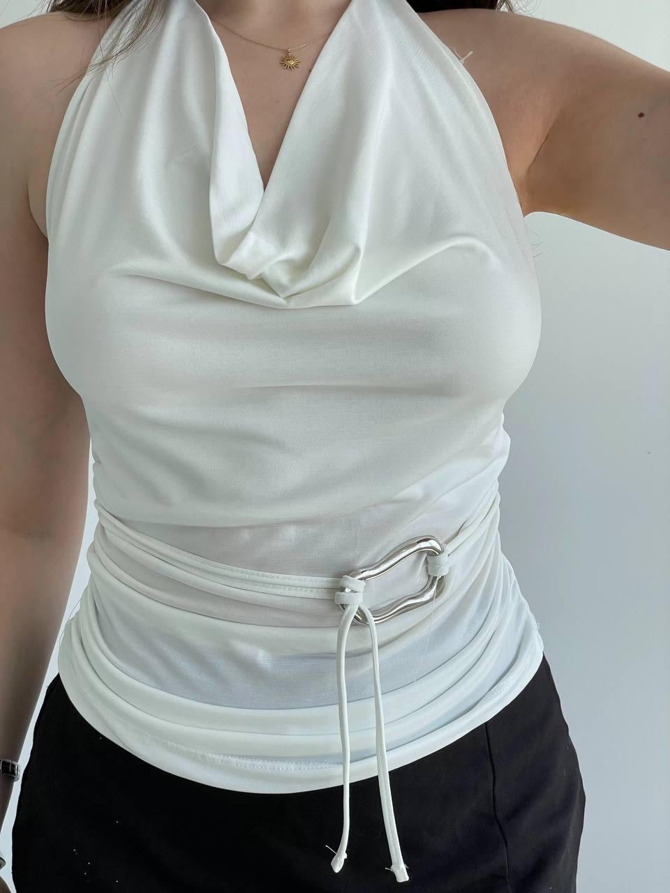 Waterfall Top in White