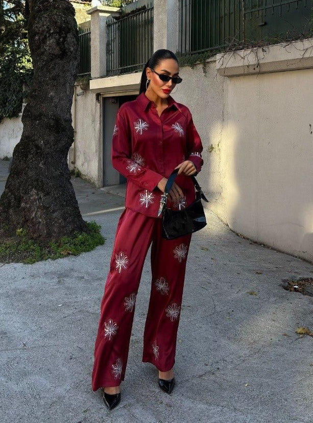 Garnet Set in Burgundy