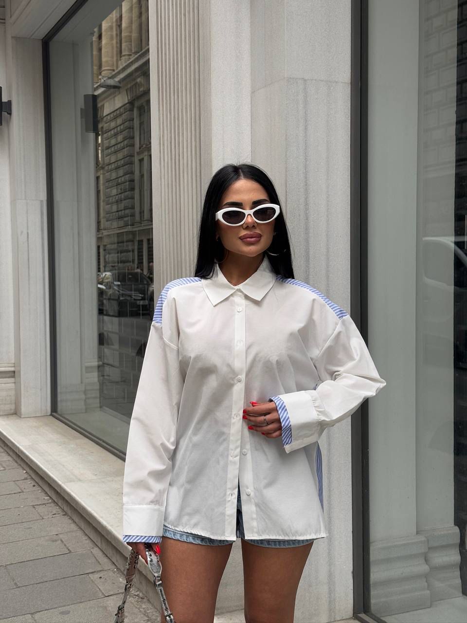 Backstripe White Shirt