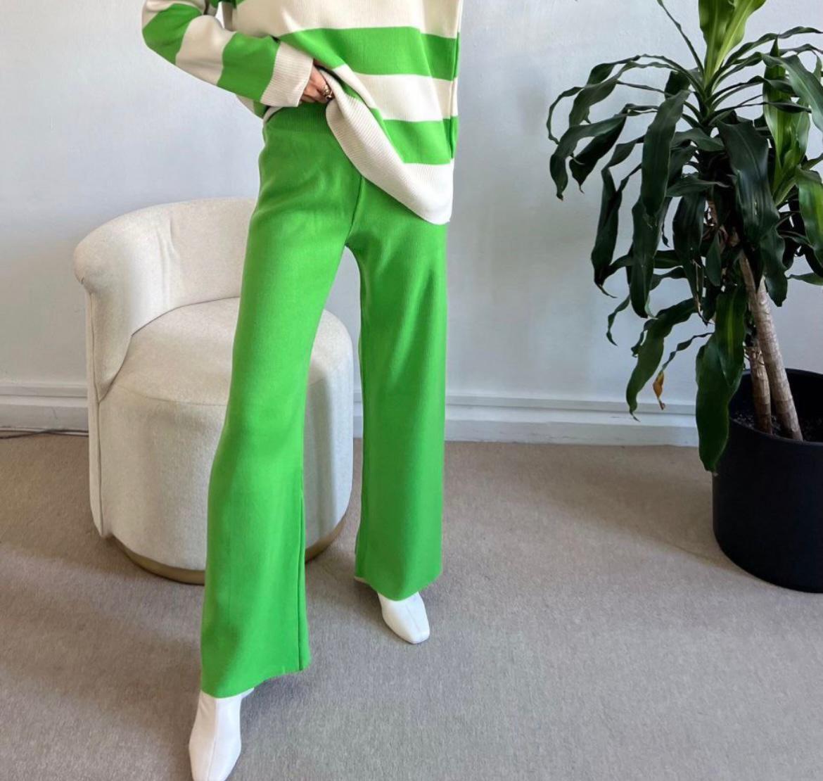 Green Knit Pants