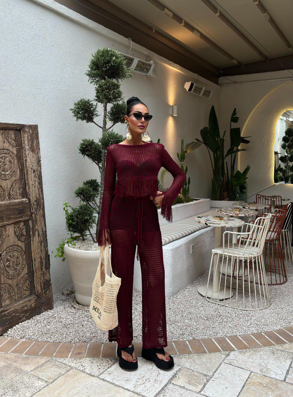 Burgundy Crochet Set