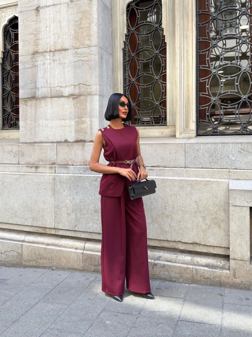 Luxe Set in Burgundy+Belt