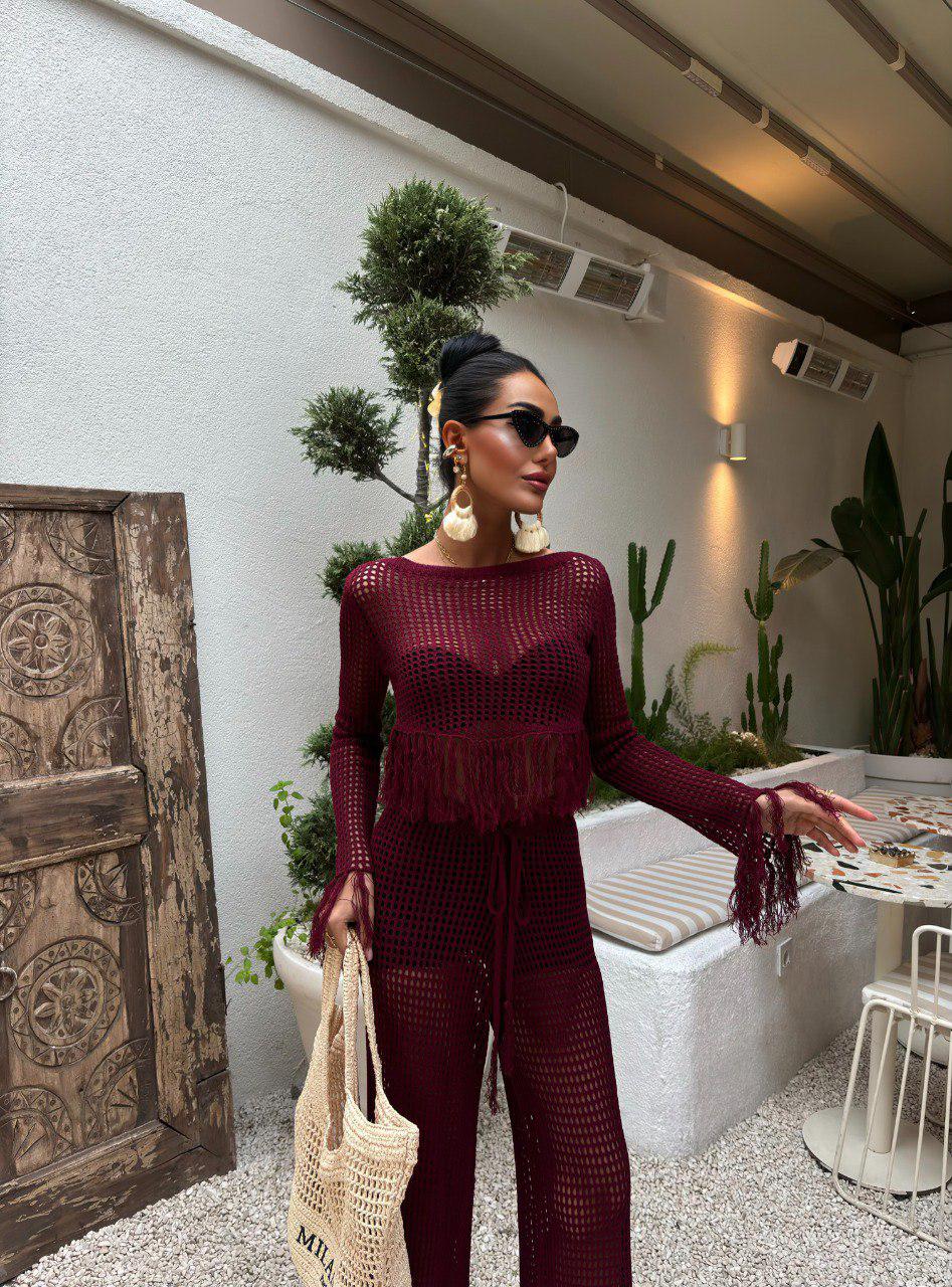 Burgundy Crochet Set