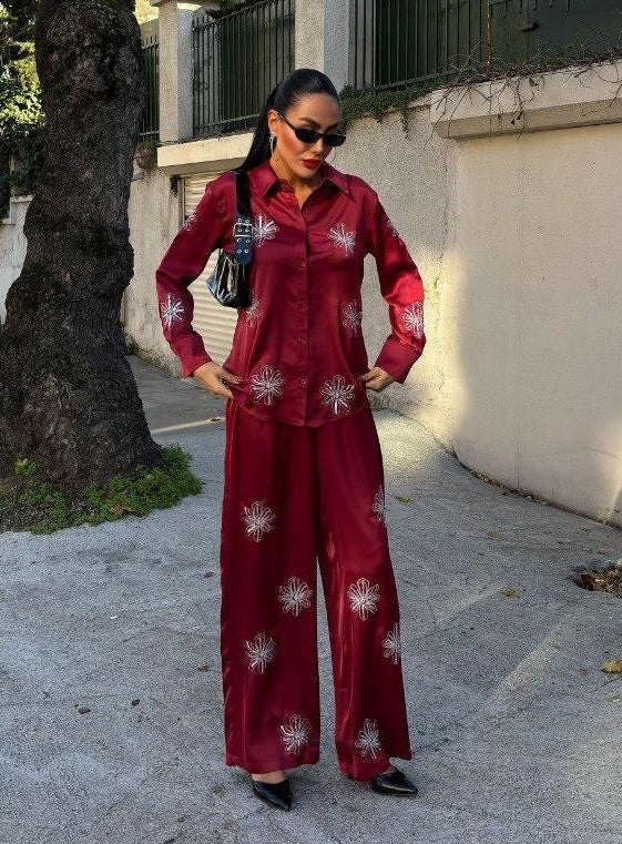Garnet Set in Burgundy