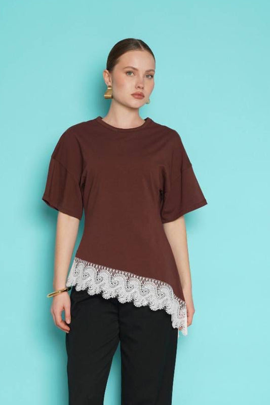 Petal Top - Brown