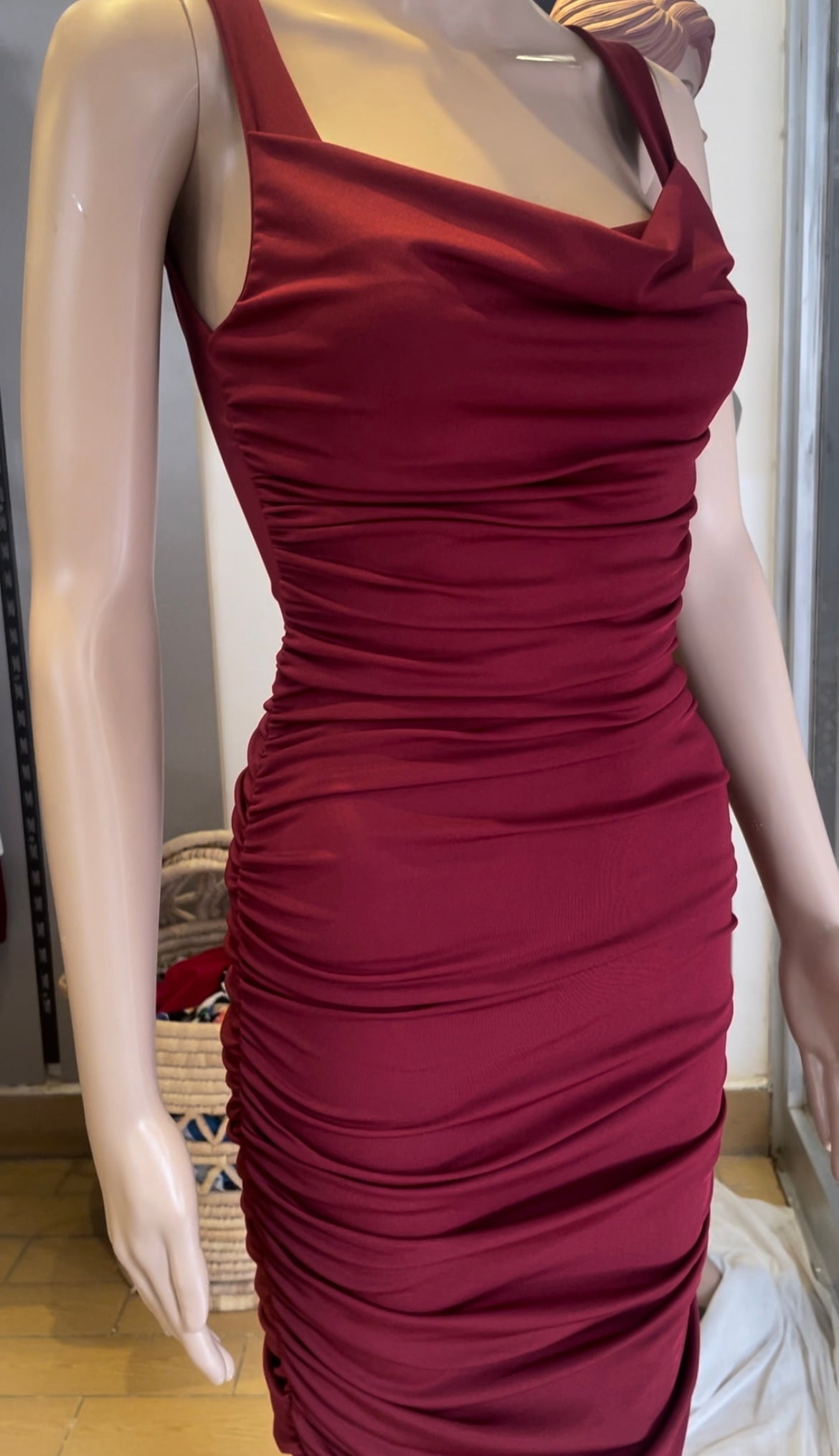 Draped Crepe Dress