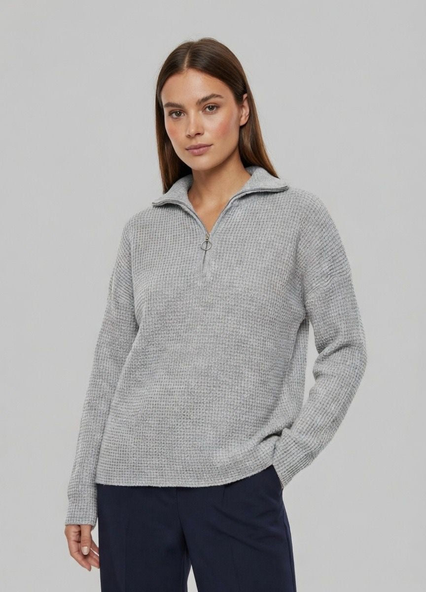 Zip up Sweater in Grey