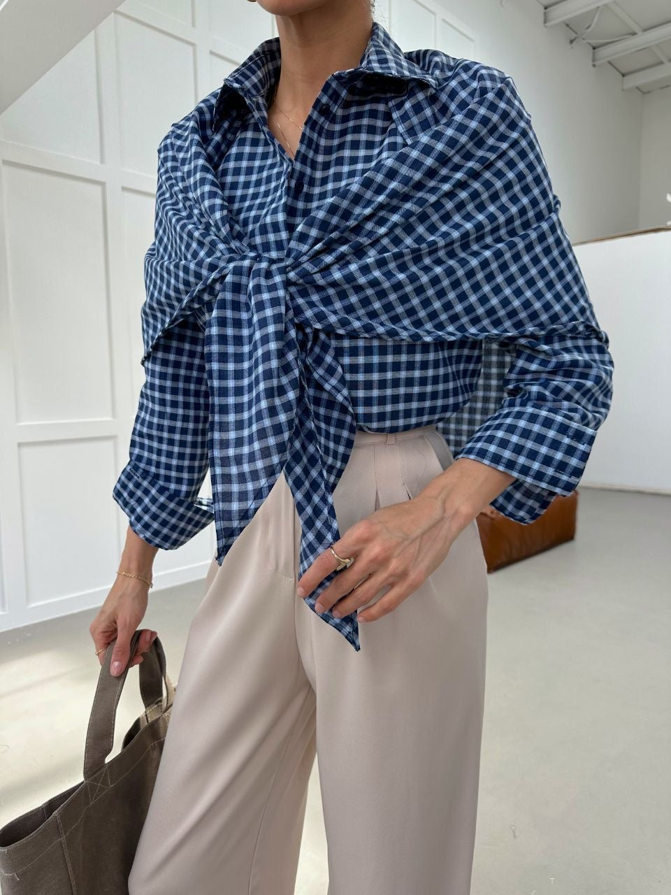 Milos Shirt - Navy + Baby blue