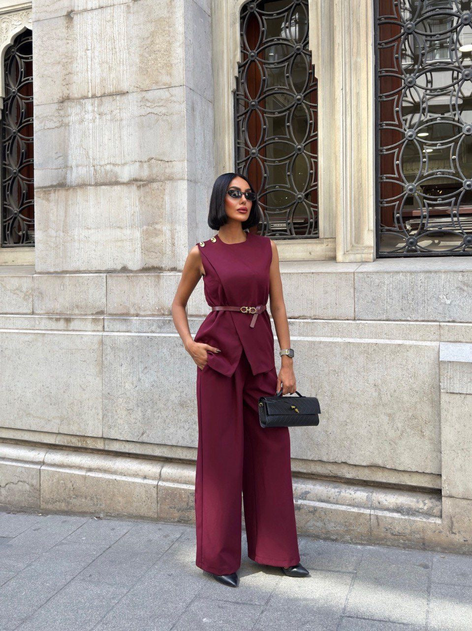 Luxe Set in Burgundy+Belt