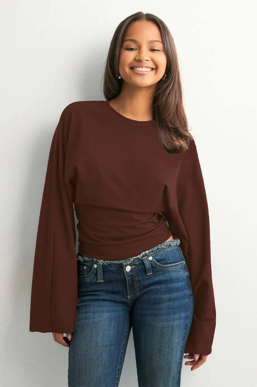 Snatched Top in Brown