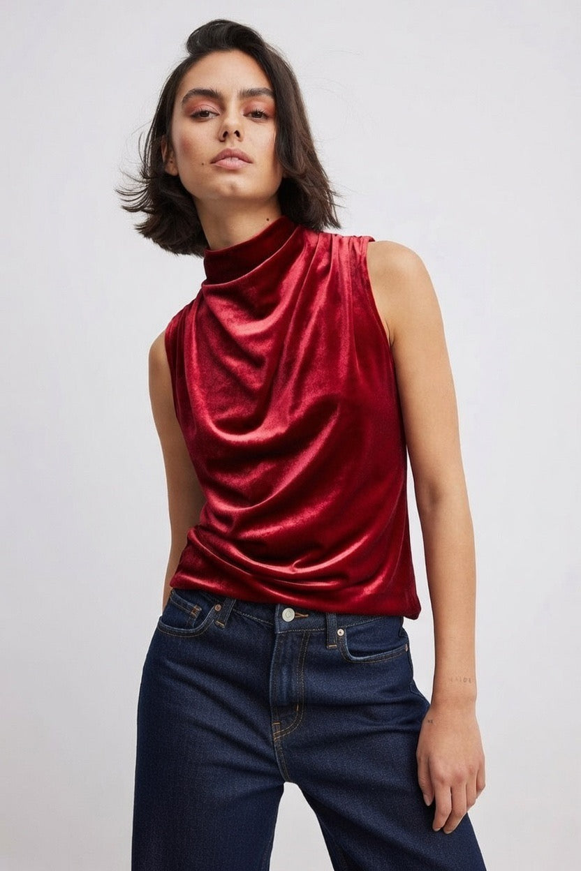 Halter Top in Red