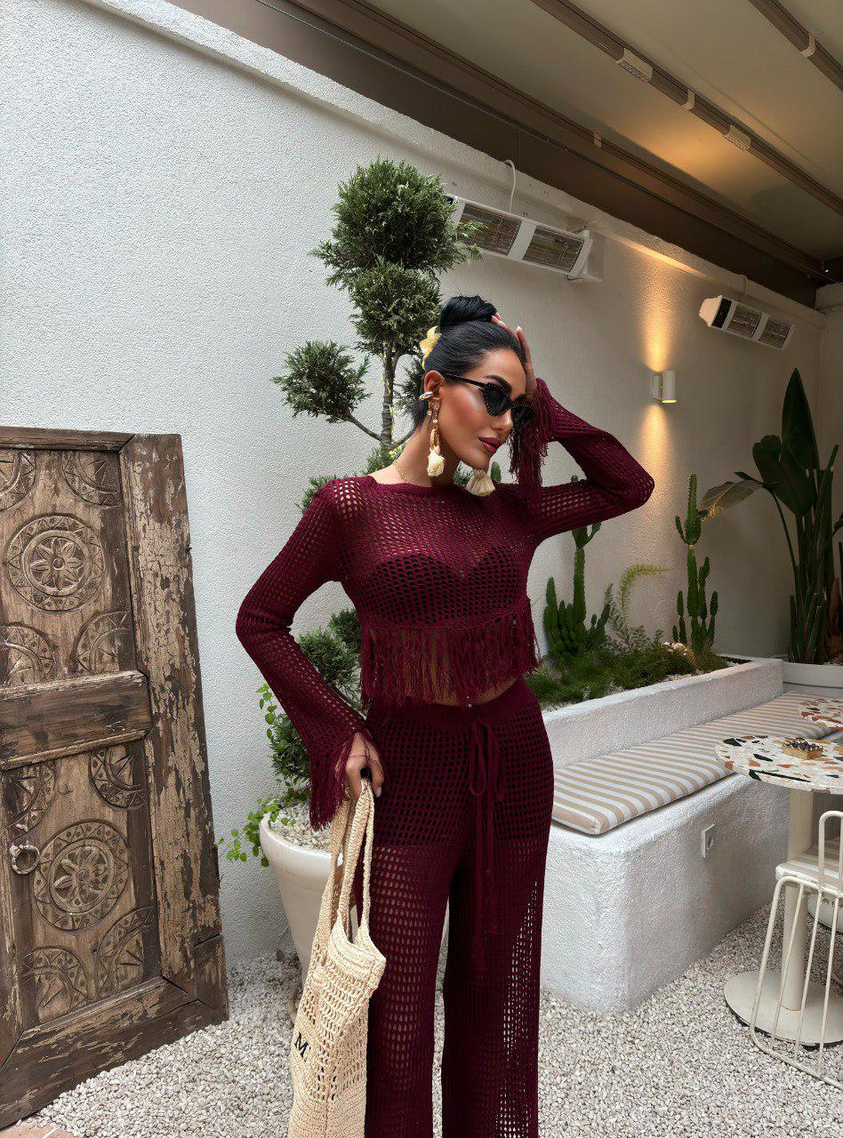 Burgundy Crochet Set