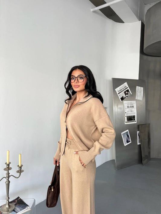 Cream Set (Jacket+Pants)