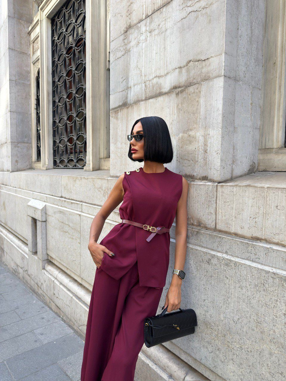 Luxe Set in Burgundy+Belt