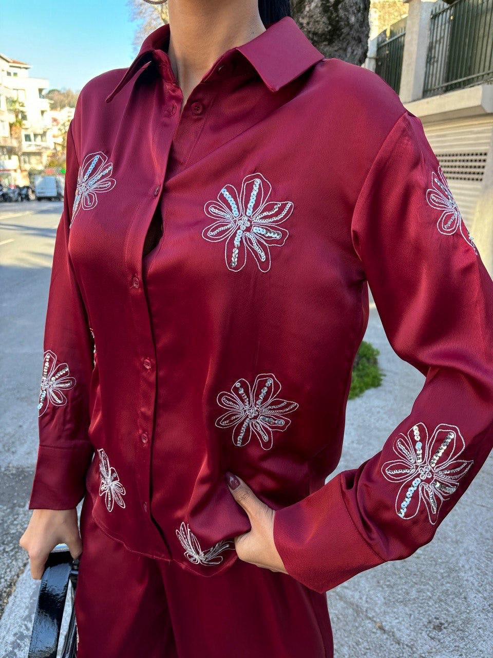 Garnet Set in Burgundy