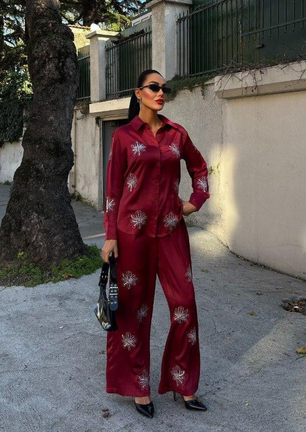 Garnet Set in Burgundy