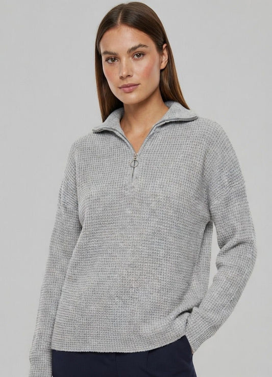 Zip up Sweater in Grey