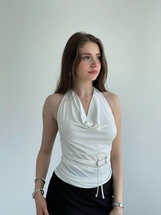 Waterfall Top in White
