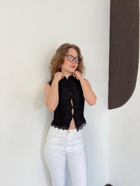 Lily Vest in Black
