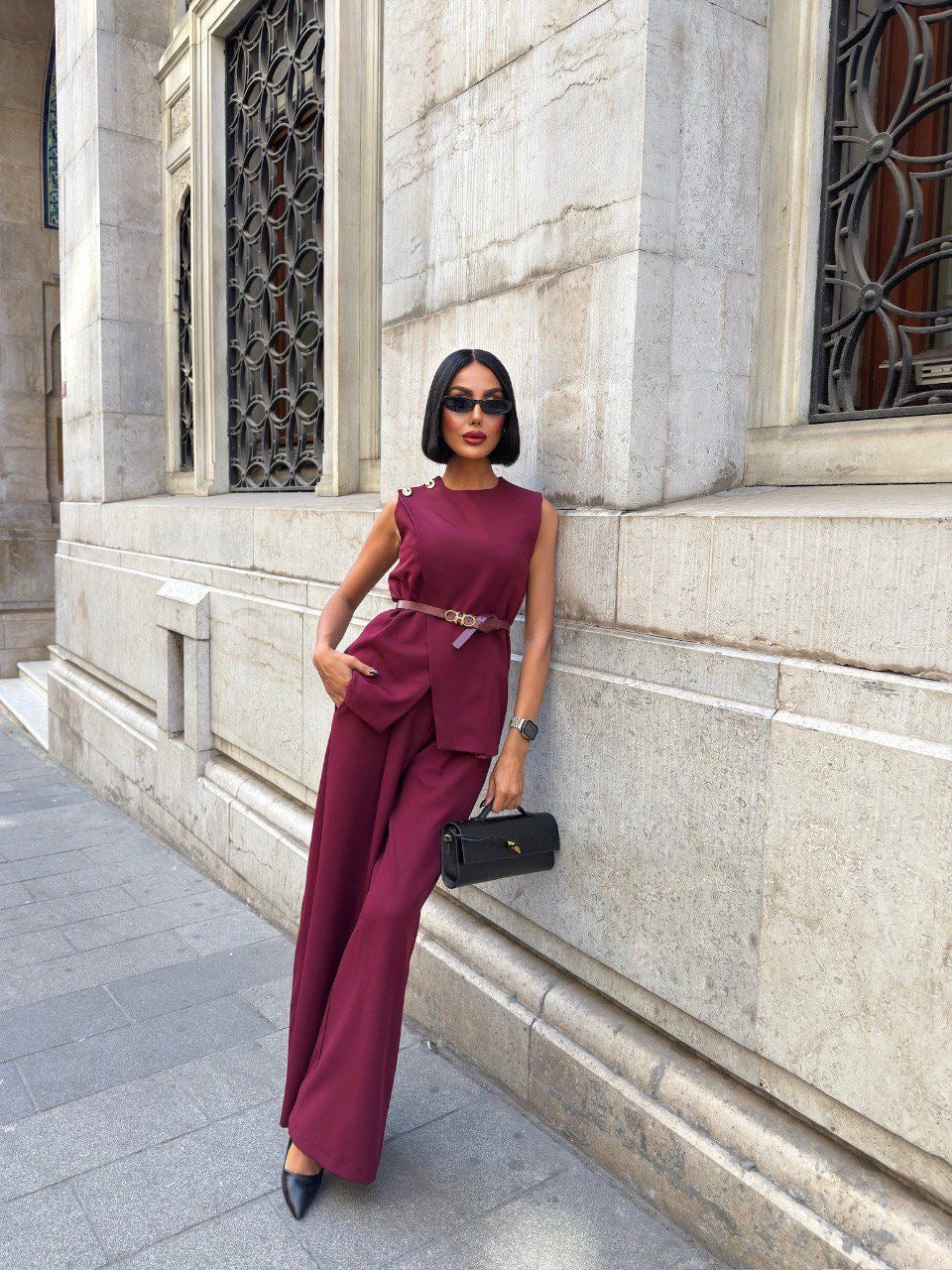 Luxe Set in Burgundy+Belt