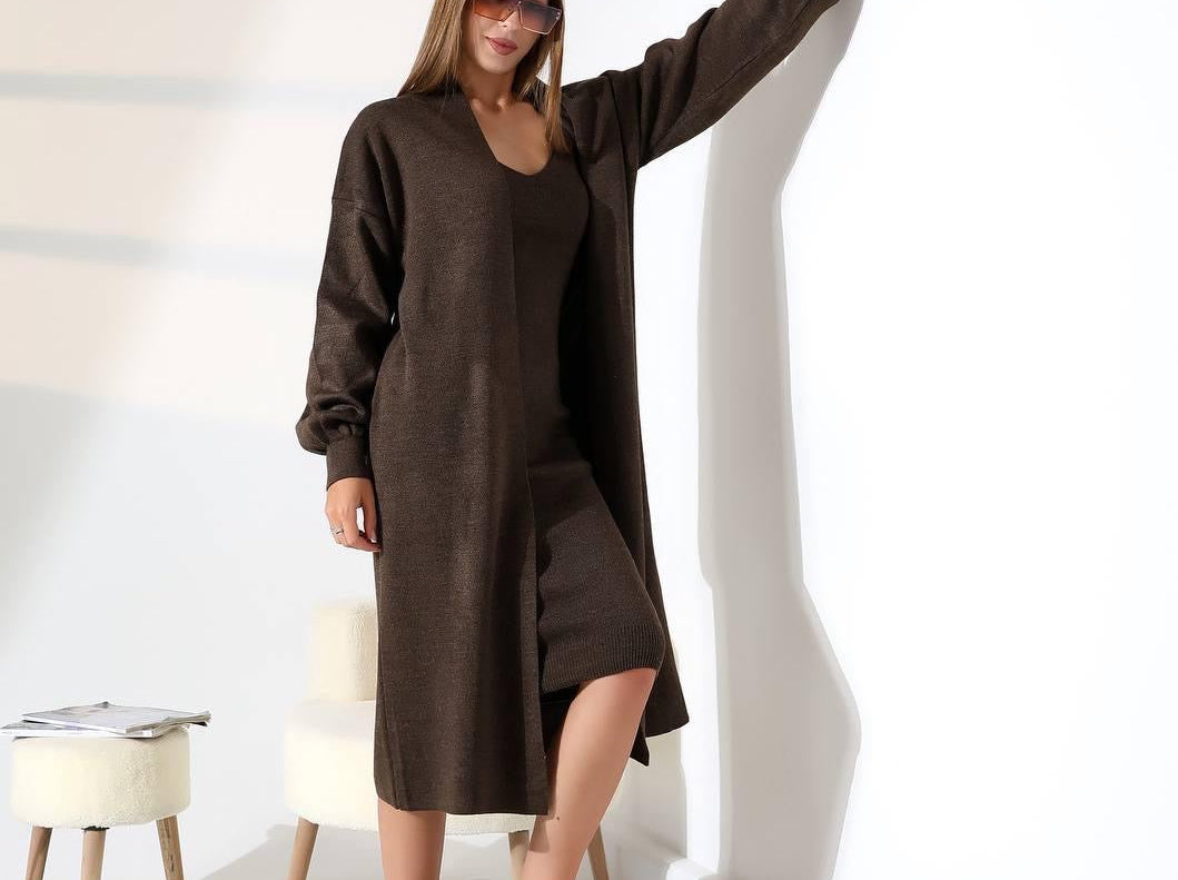 Mink Set (Dress + Cardigan)