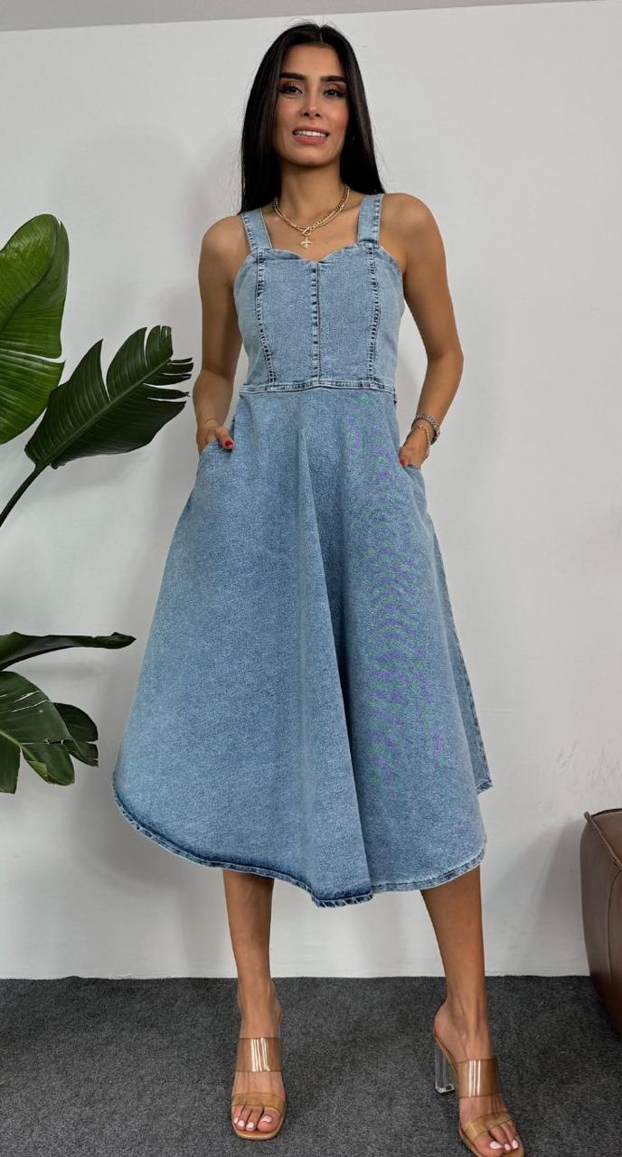 Flare Denim Dress