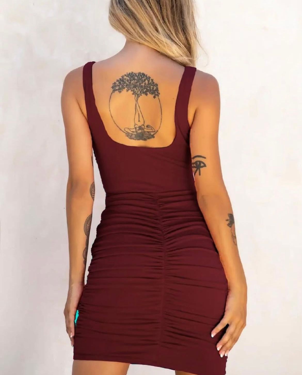 Draped Crepe Dress