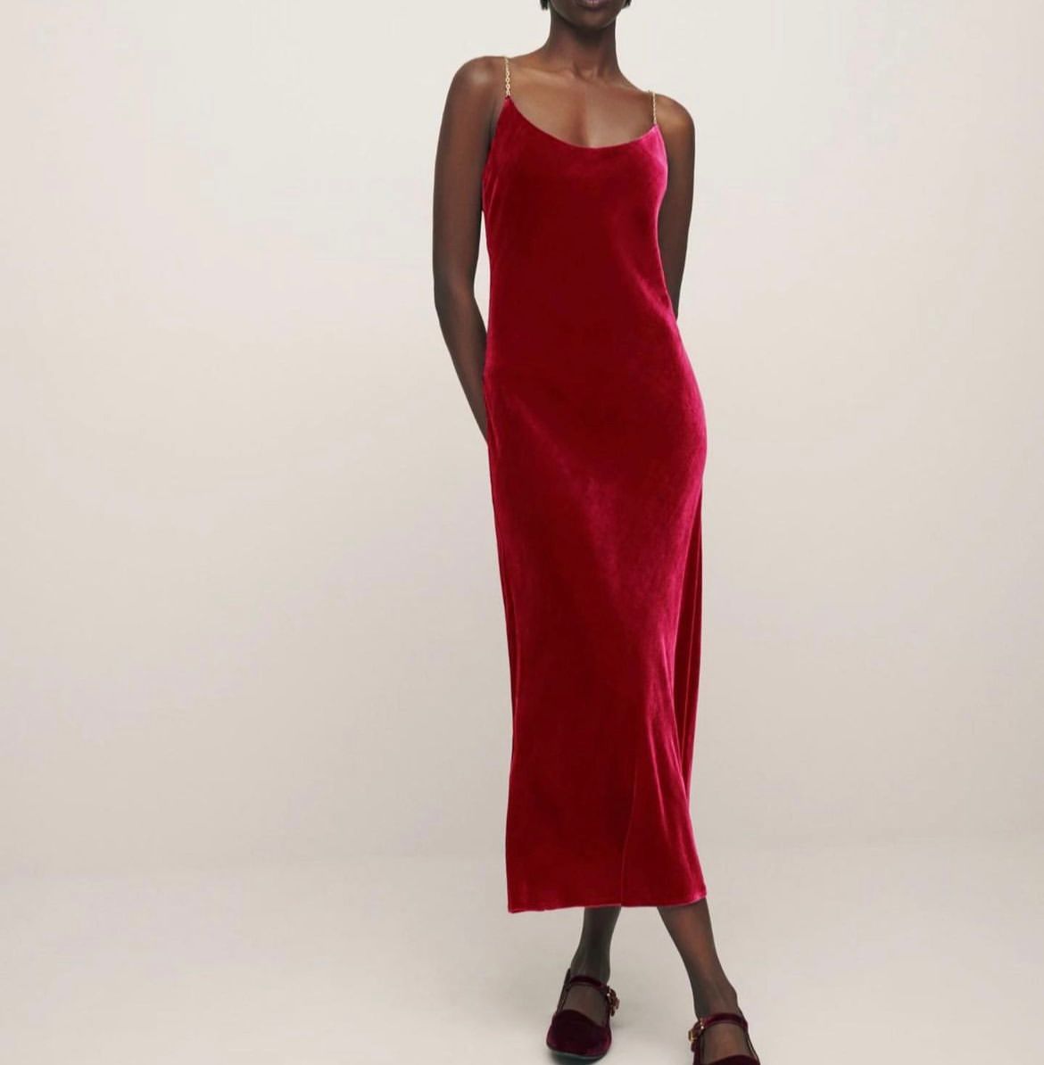 Velvet Dress (black/maroon)