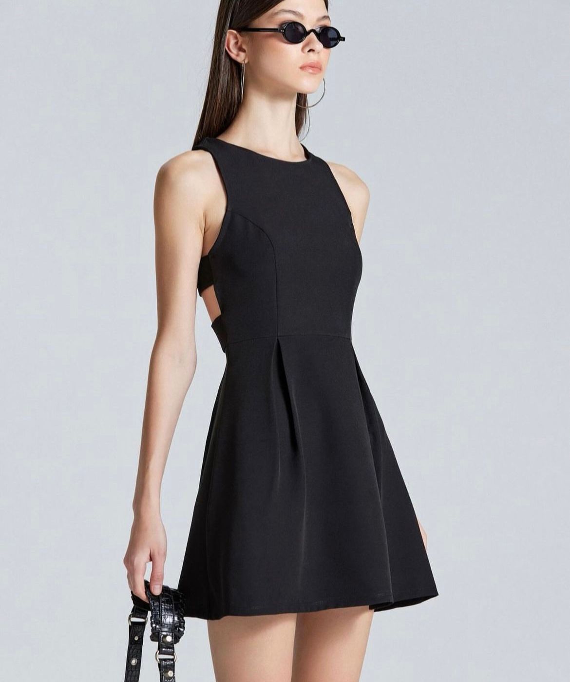Black Dress with Back Cut-Outs