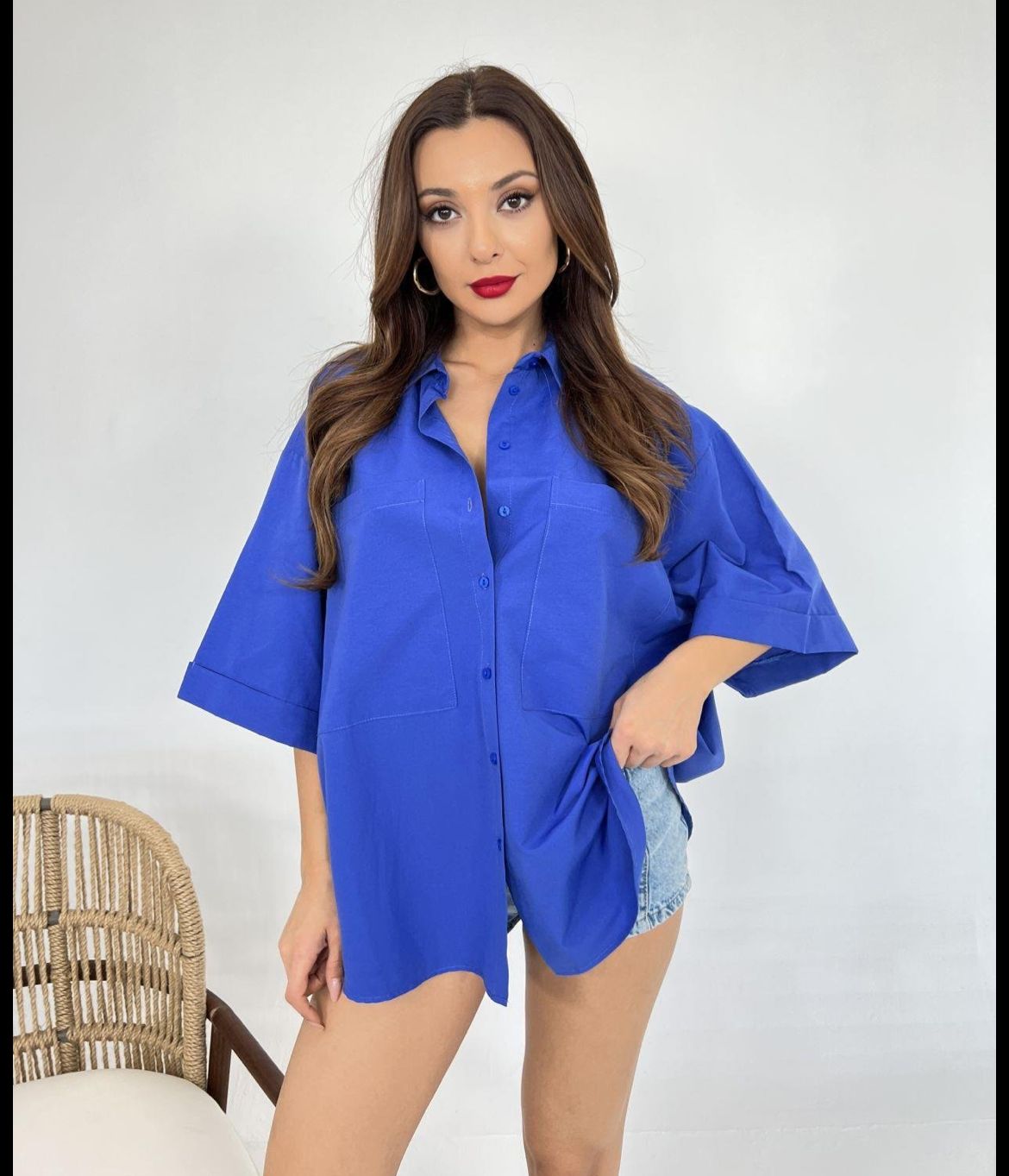 Oversized Half-Sleeve Shirt