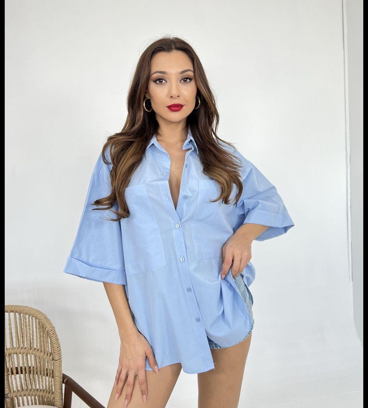 Oversized Half-Sleeve Shirt