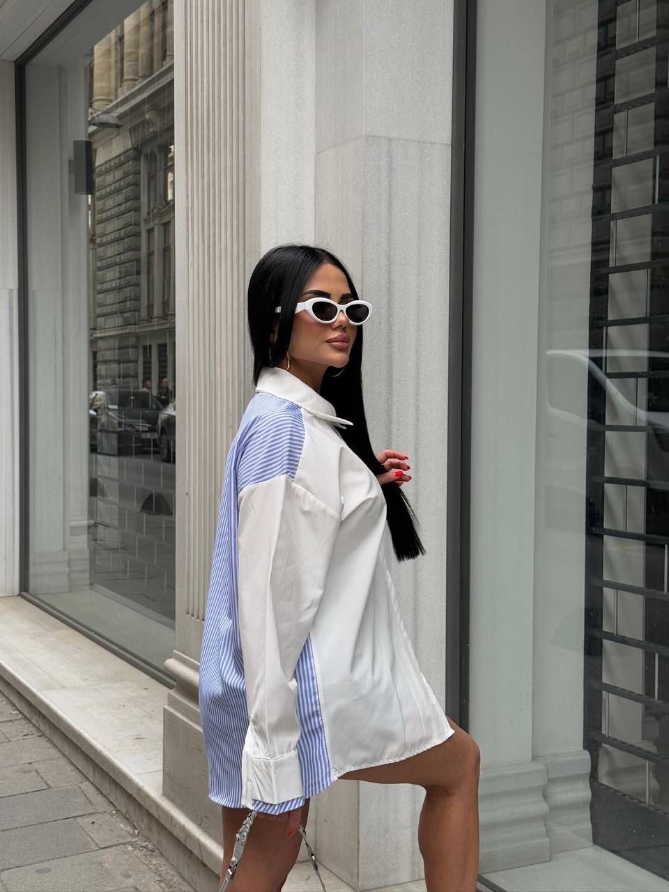 Backstripe White Shirt