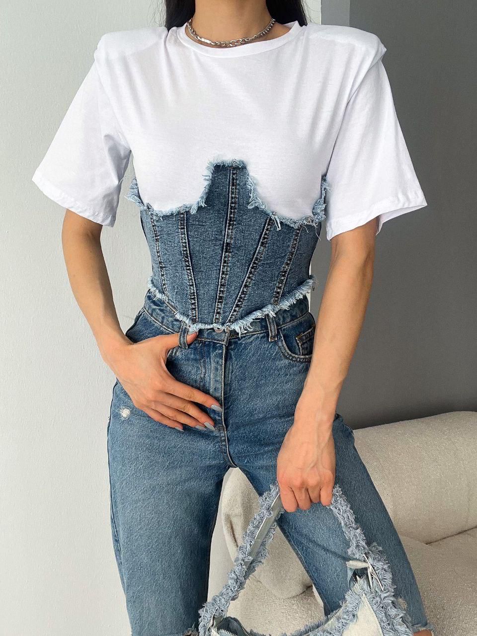 Denim Overlay Top