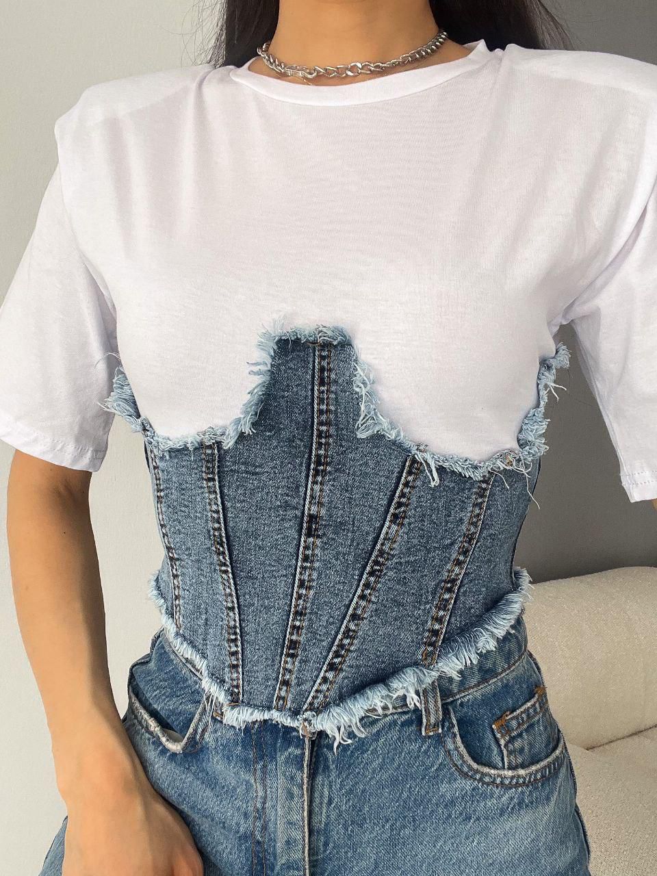Denim Overlay Top