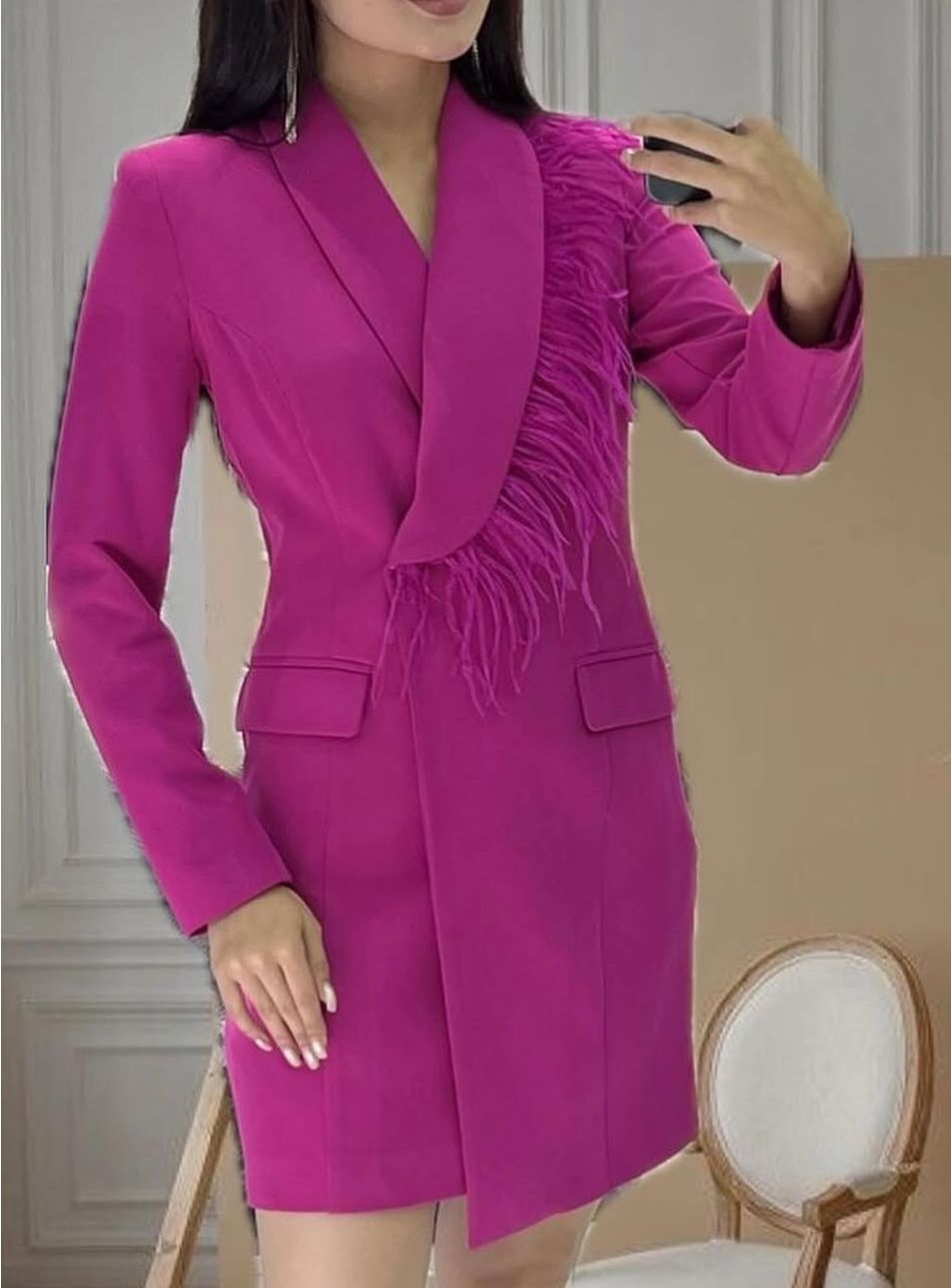 Pink Blazer Dress