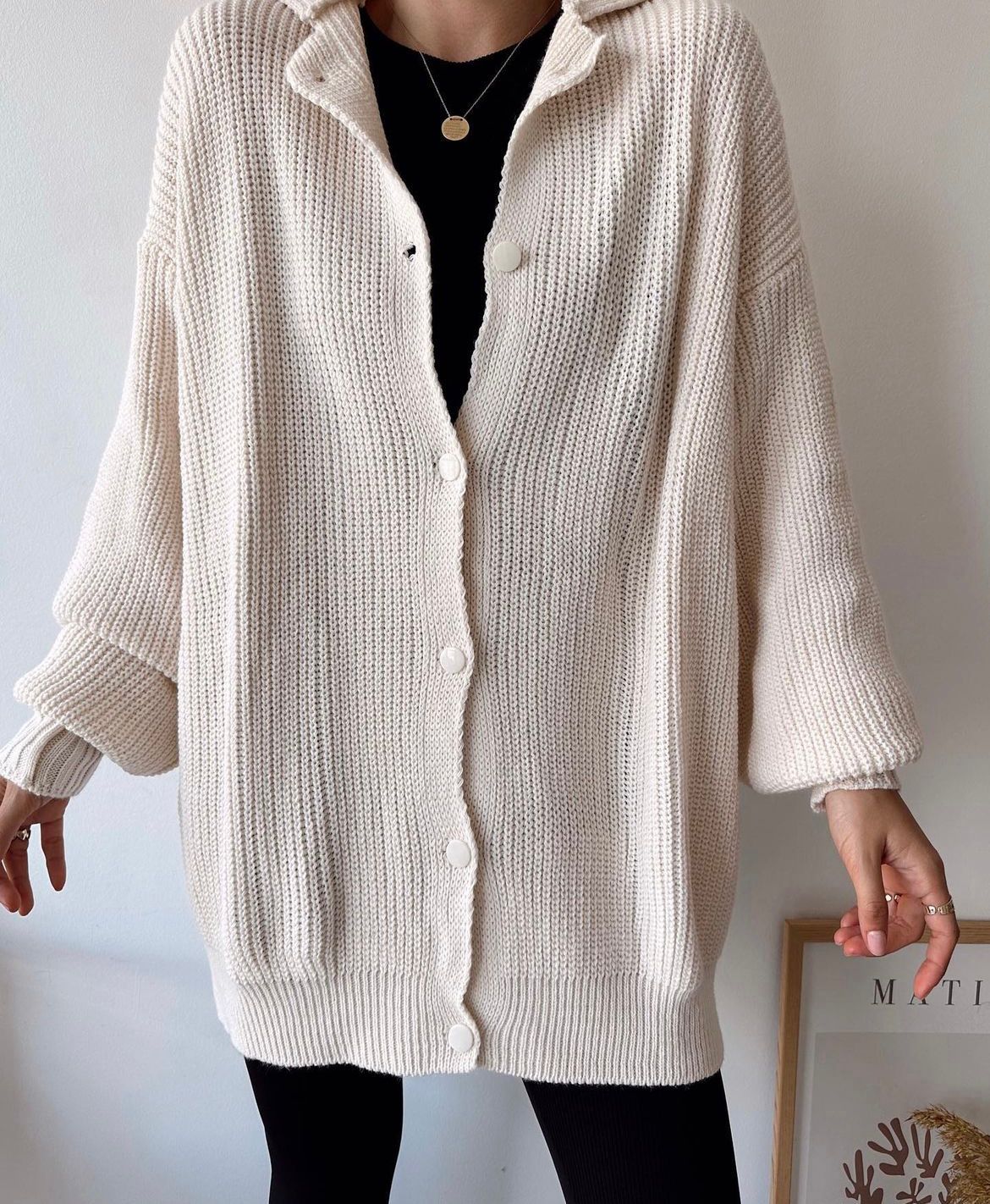 Cream Knit Cardigan