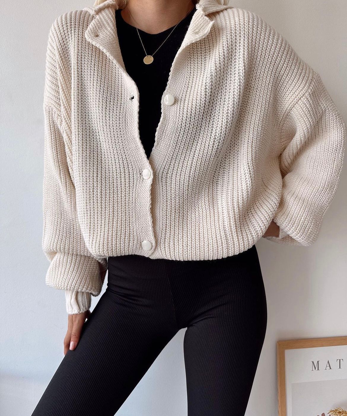 Cream Knit Cardigan